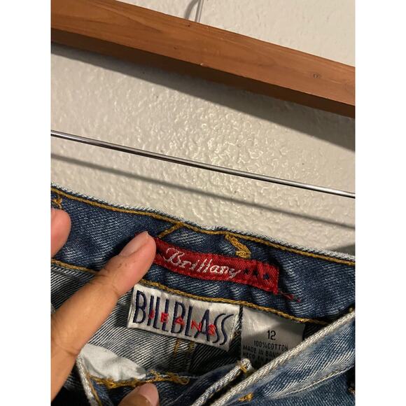 Vintage Bill Blass Womens Brittany Jeans Size 12 Stars Stripes Beaded USA 90s - Picture 3 of 8